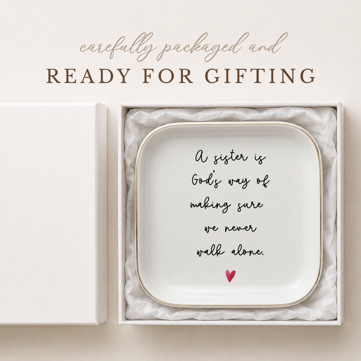 Christian Sister Ring Dish – Faith Gift Keepsake