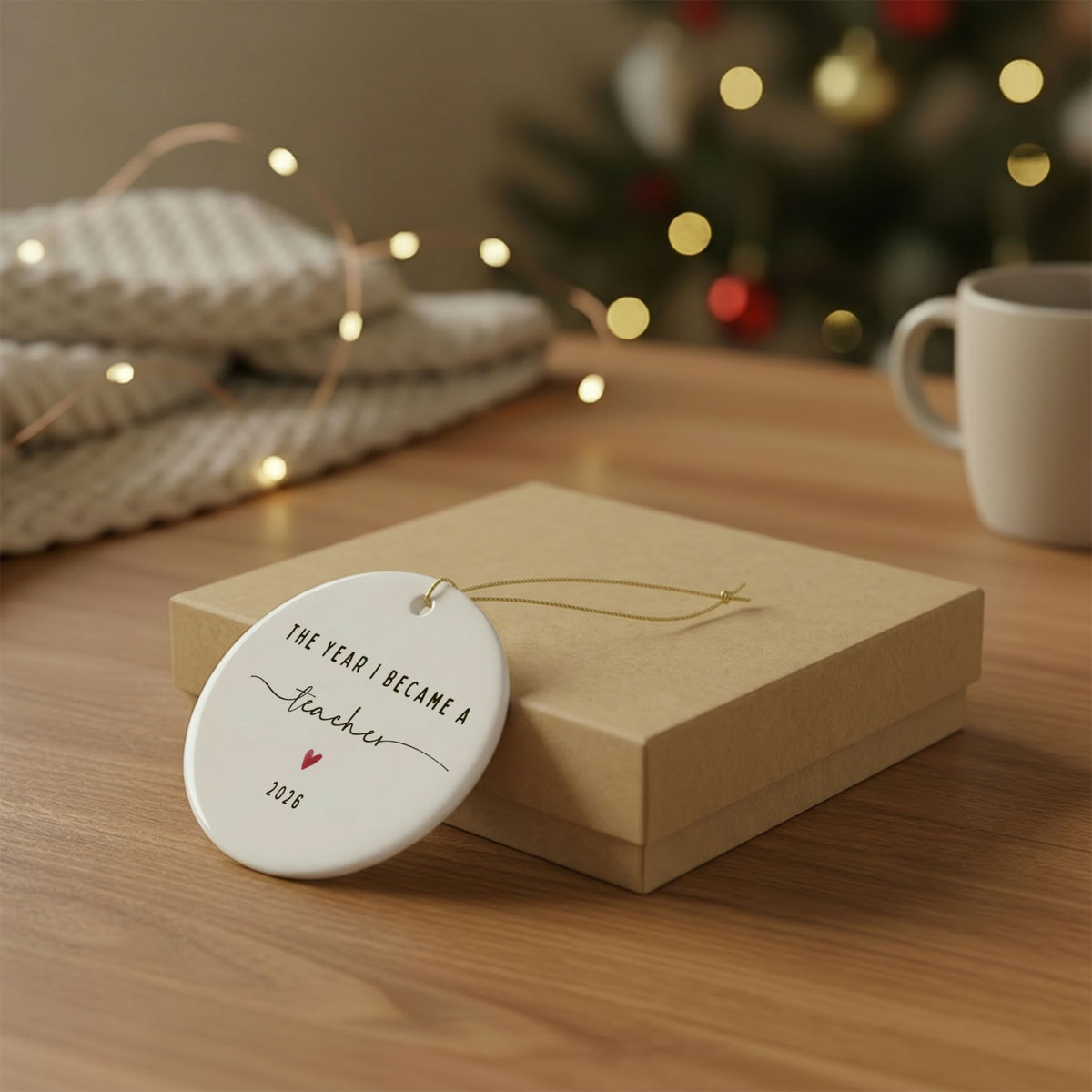 New Teacher Ornament 2026 – First Year Teacher Keepsake