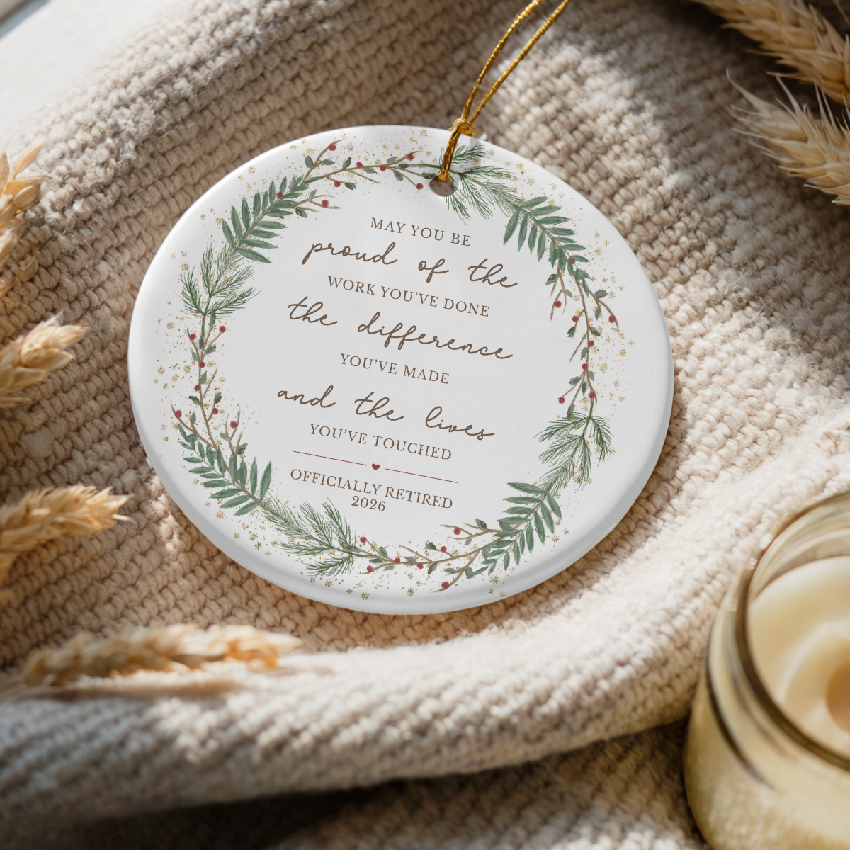 Retirement Ornament – Proud of the Work You've Done