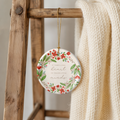 It Takes a Big Heart – Red Floral Wreath Teacher Ornament
