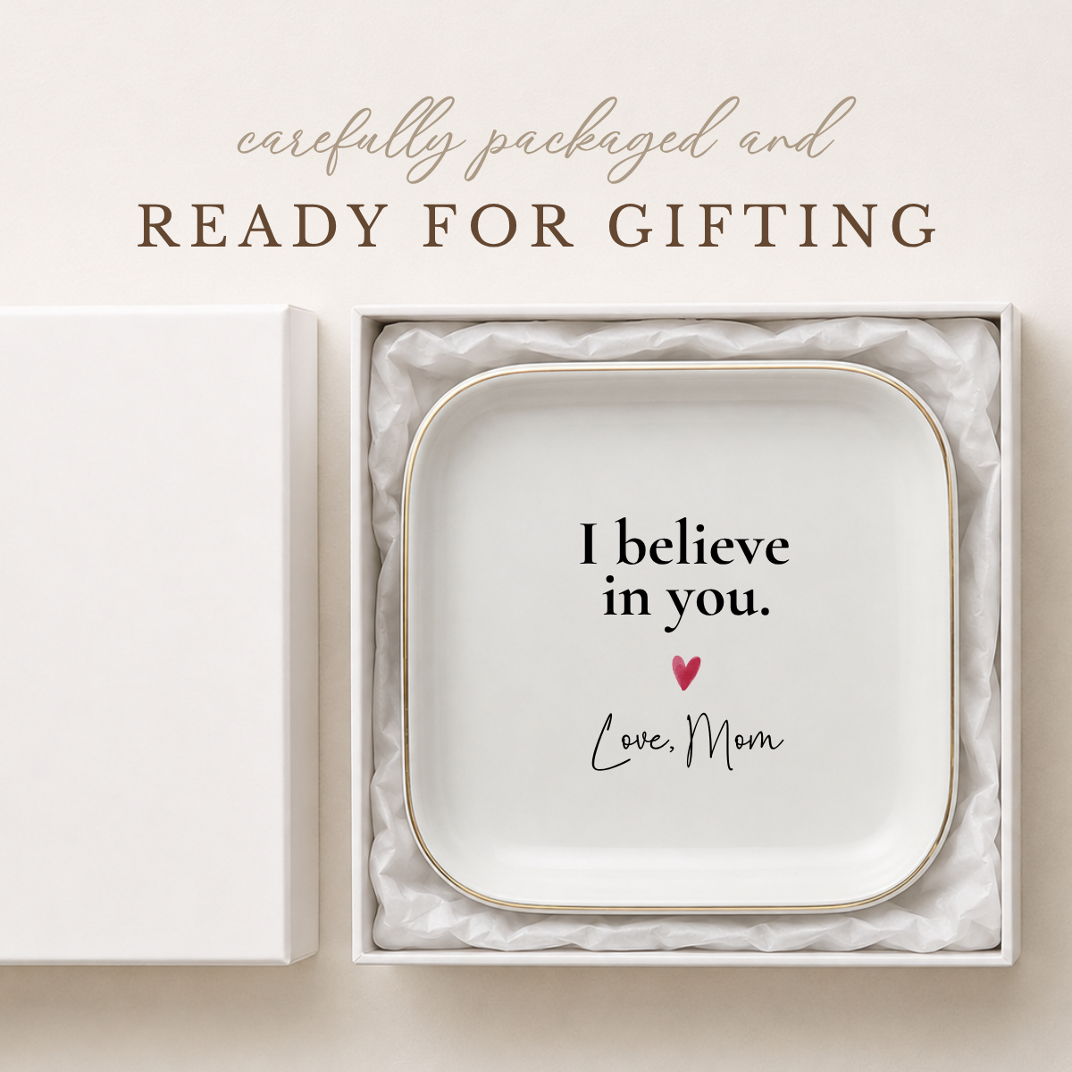 Off to College Ring Dish – Gift From Mom