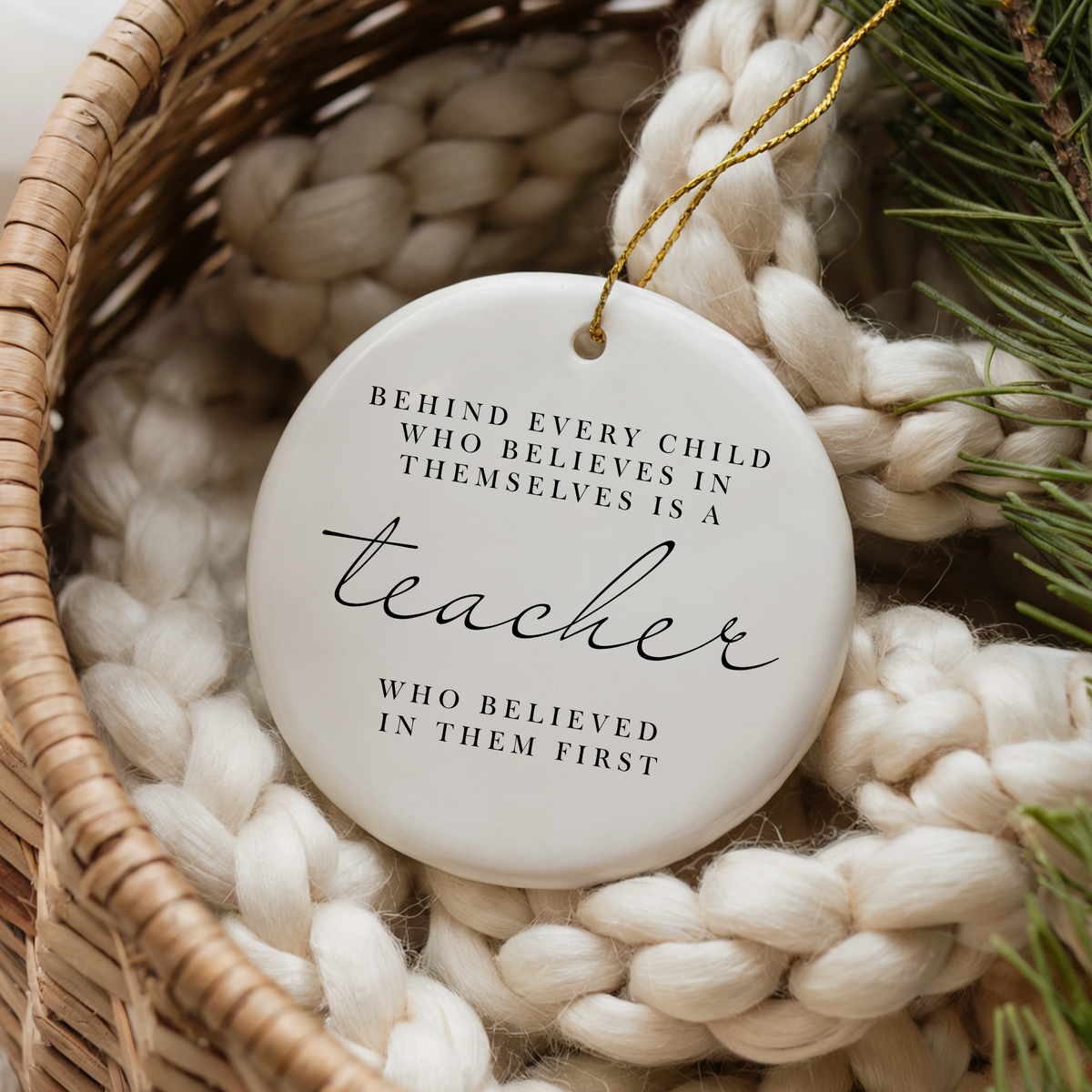 Behind Every Child Is a Teacher Ornament