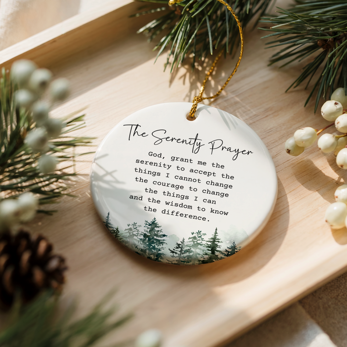 Serenity Prayer Ornament