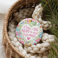 It Takes a Big Heart – Colorful Floral Teacher Ornament