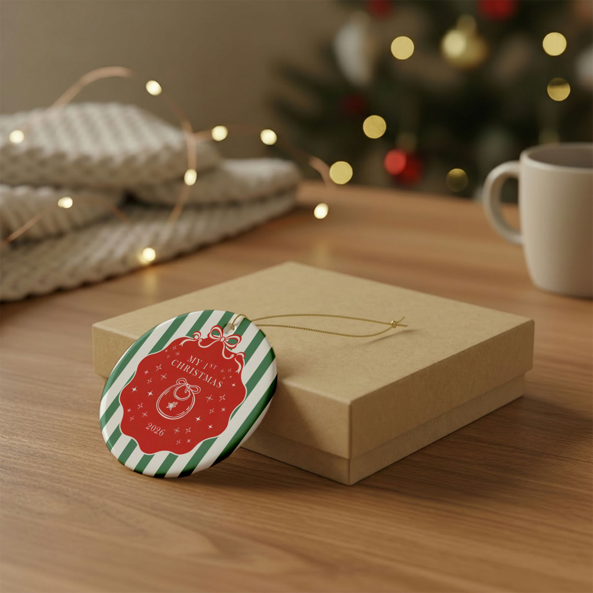Baby’s First Christmas Ornament 2026 – Baby Rattle