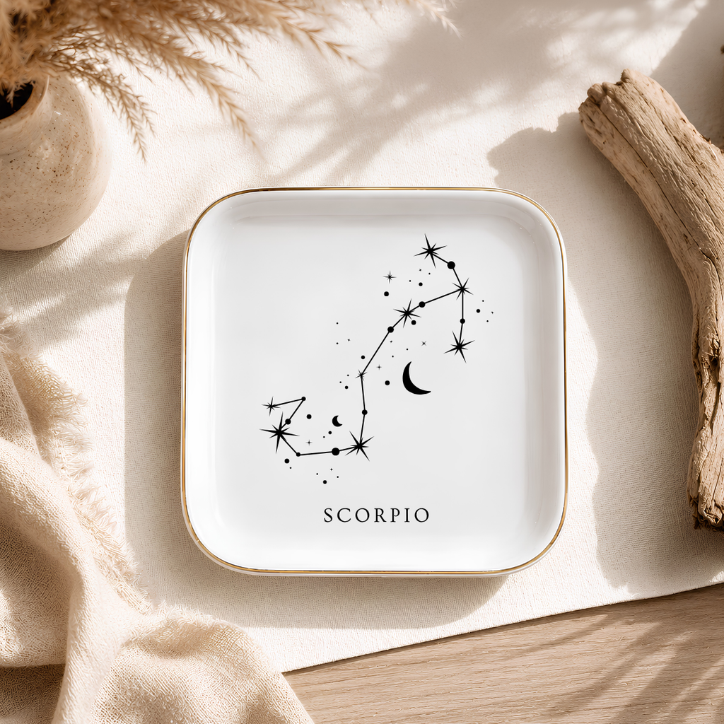 Scorpio Zodiac Ring Dish – Astrology Birthday Gift for Her