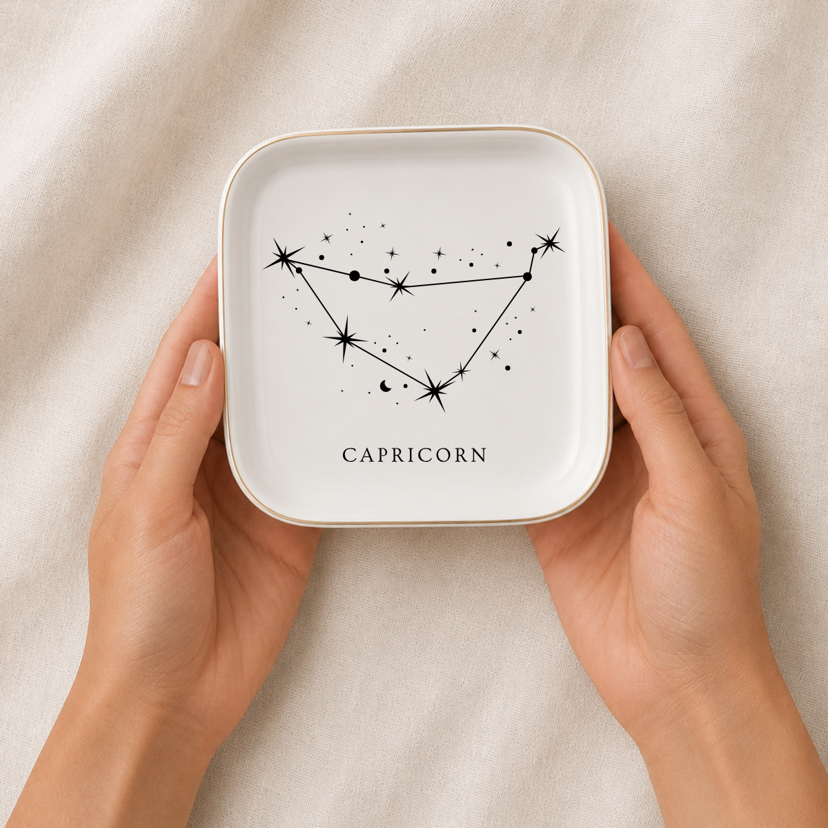 Capricorn Zodiac Ring Dish – Astrology Birthday Gift for Her