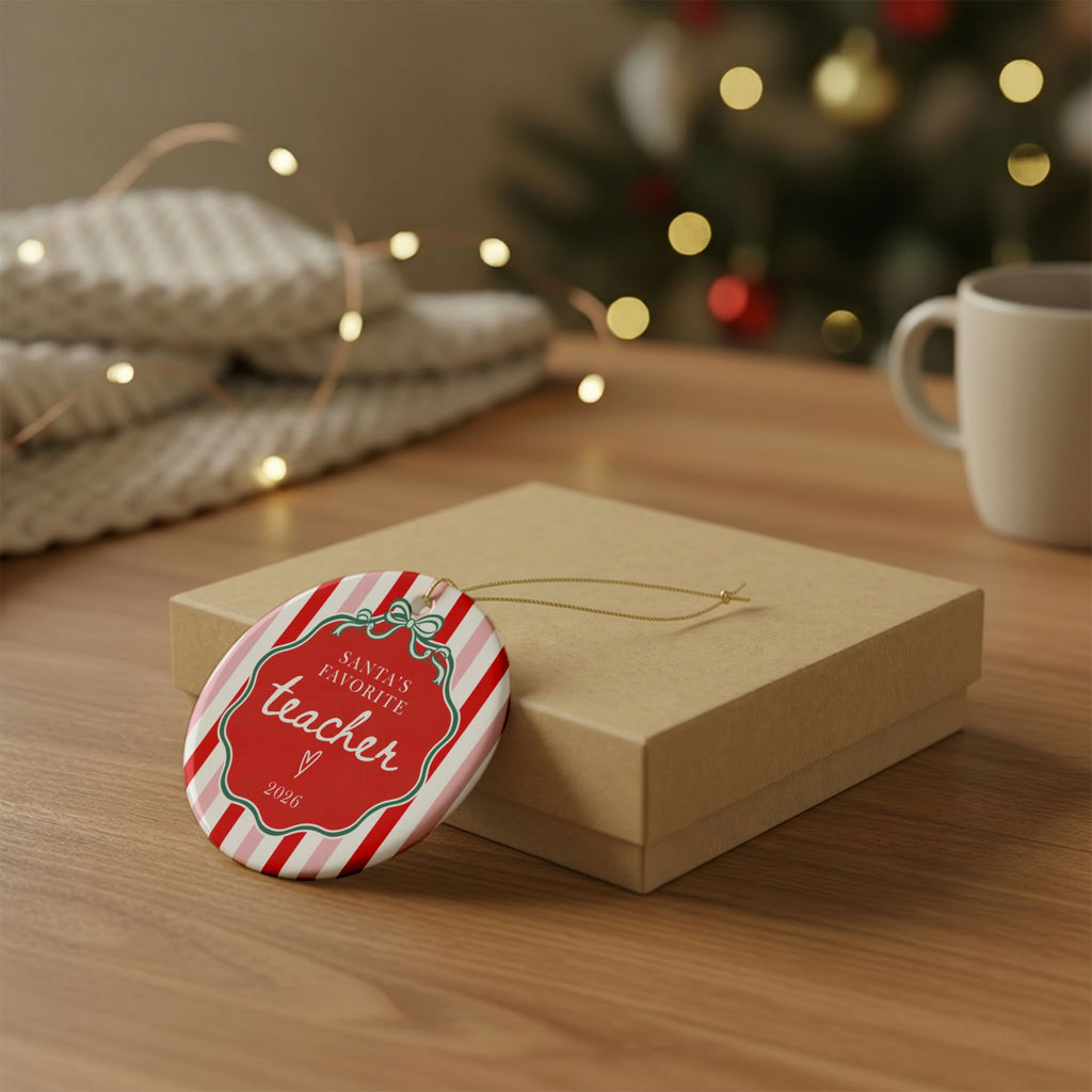 Santa’s Favorite Teacher Ornament 2026