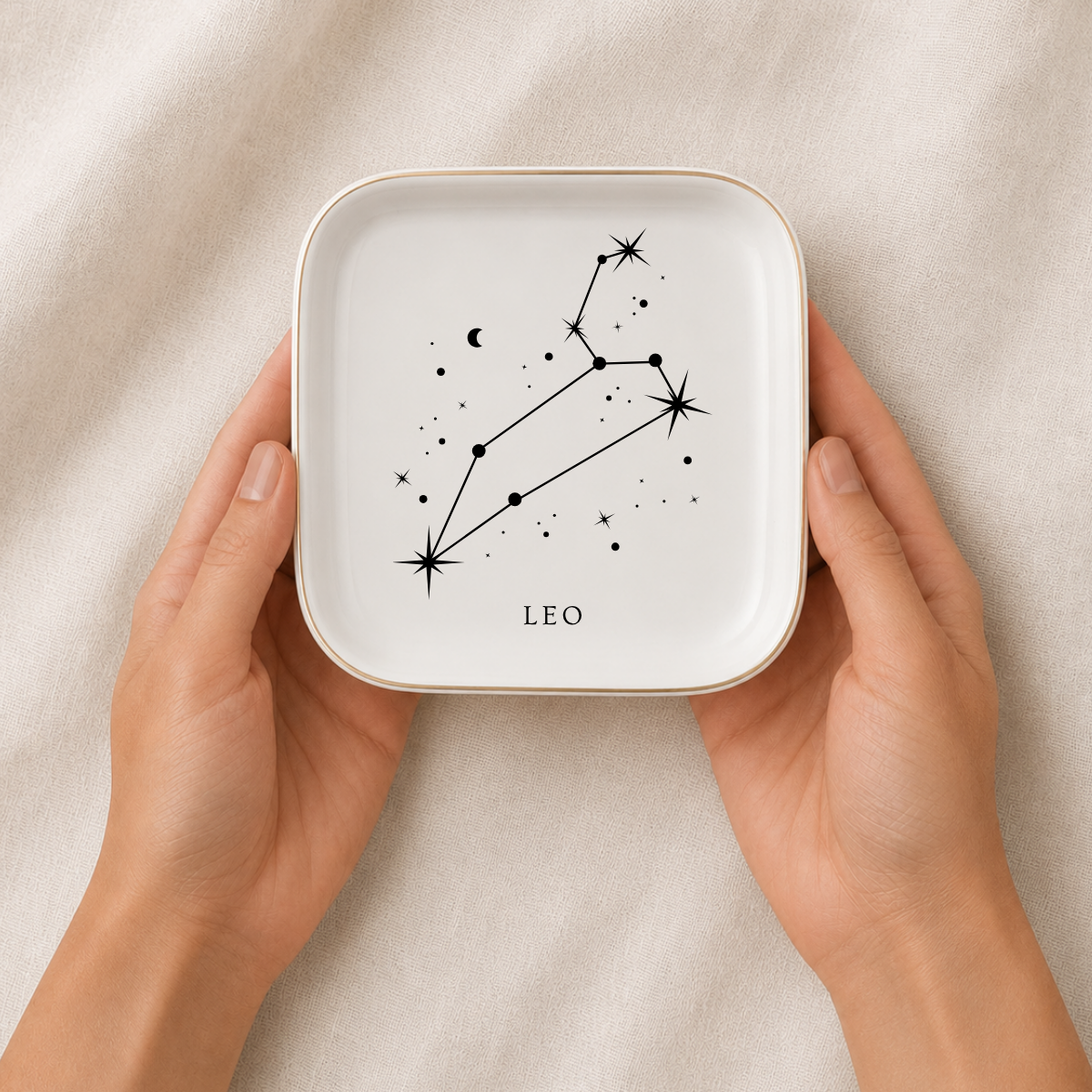 Leo Zodiac Ring Dish – Astrology Birthday Gift for Her