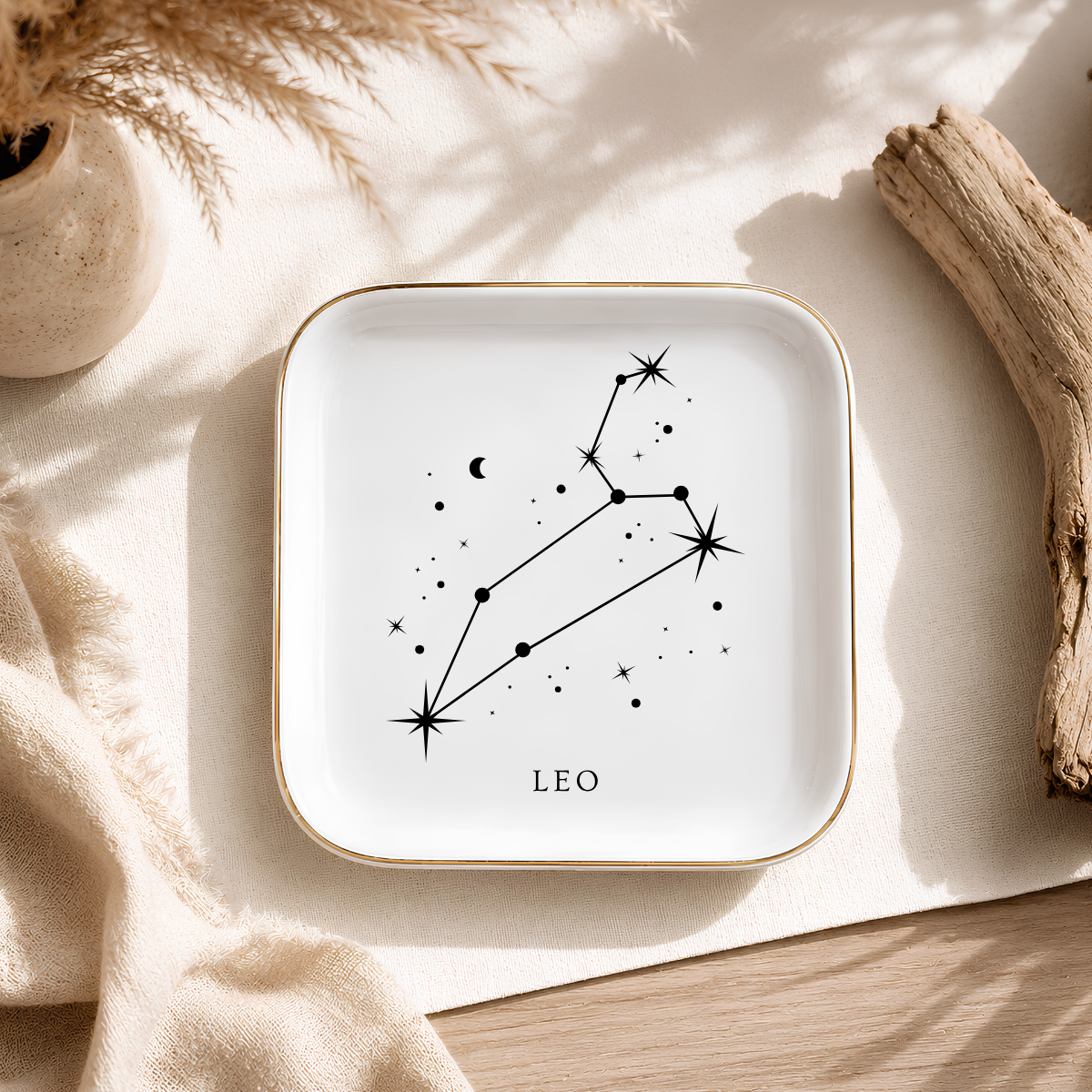 Leo Zodiac Ring Dish – Astrology Birthday Gift for Her