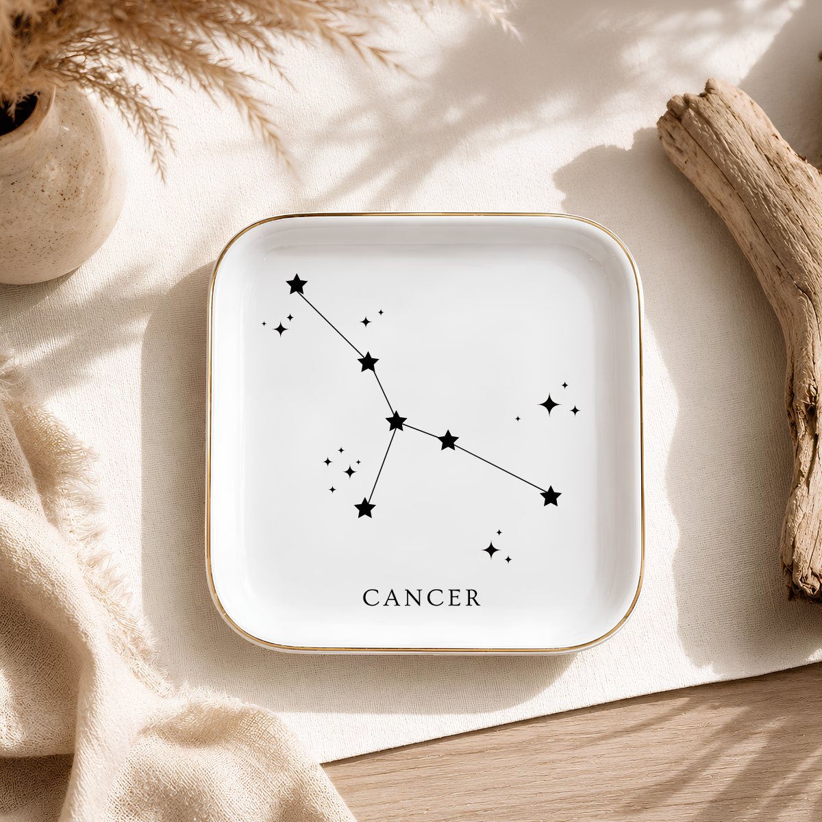 Cancer Zodiac Ring Dish – Astrology Birthday Gift for Her