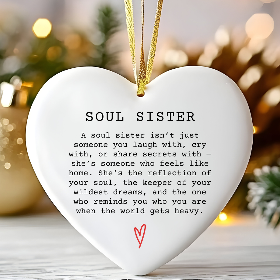 Soul Sister Heart Ornament