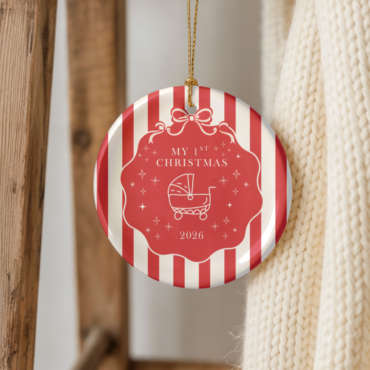 Baby’s First Christmas Ornament 2026 – Baby Carriage