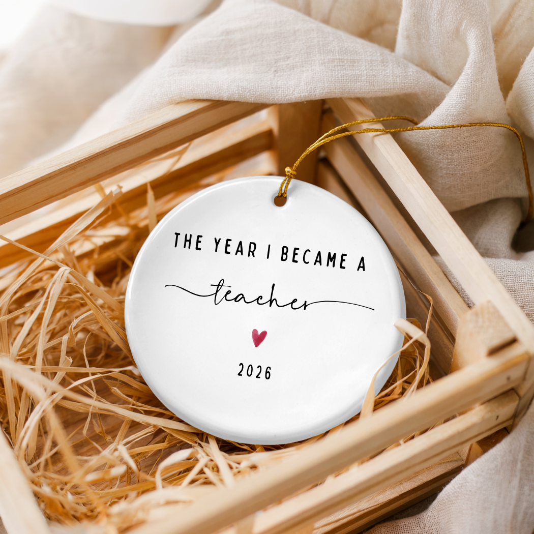 New Teacher Ornament 2026 – First Year Teacher Keepsake