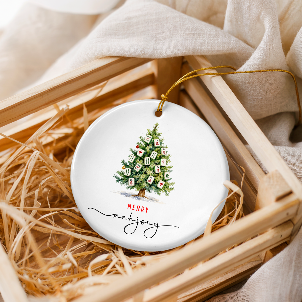 Merry Mahjong Ornament 2026