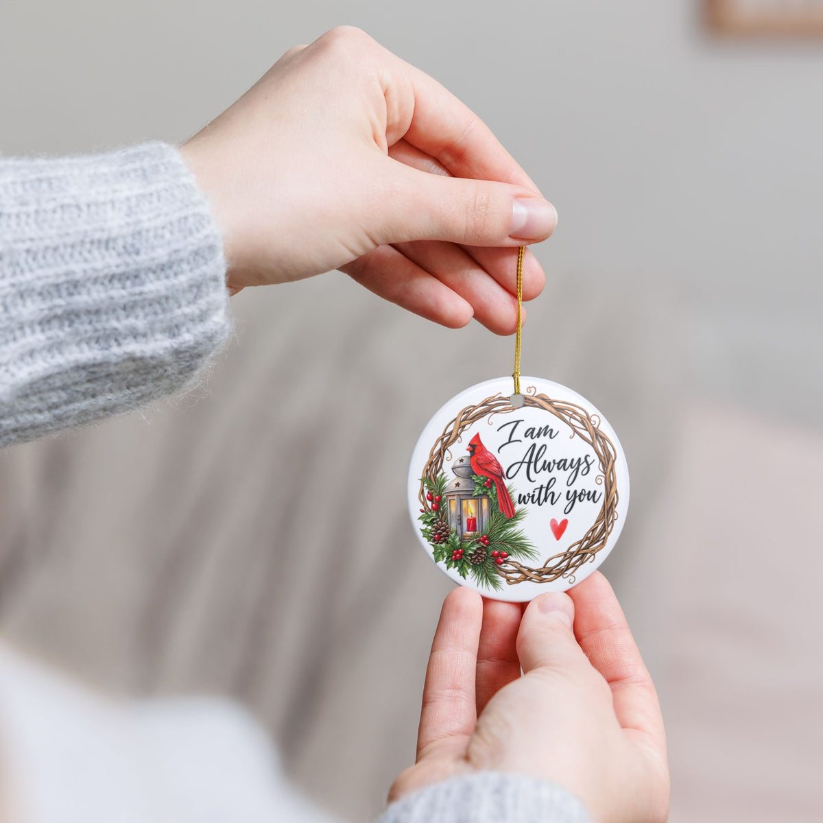 Cardinal Memorial Ornament – Always With You