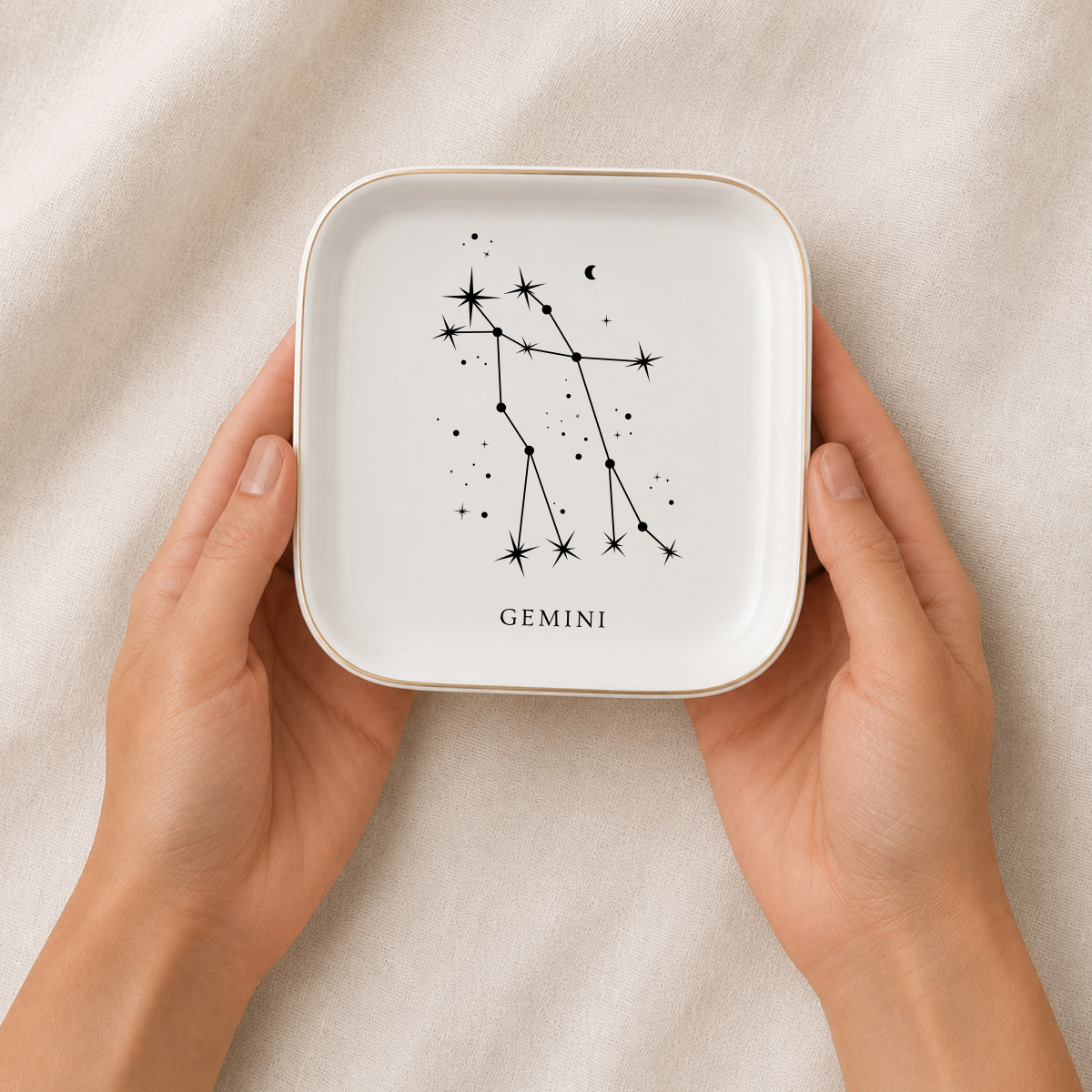 Gemini Zodiac Ring Dish – Astrology Birthday Gift for Her