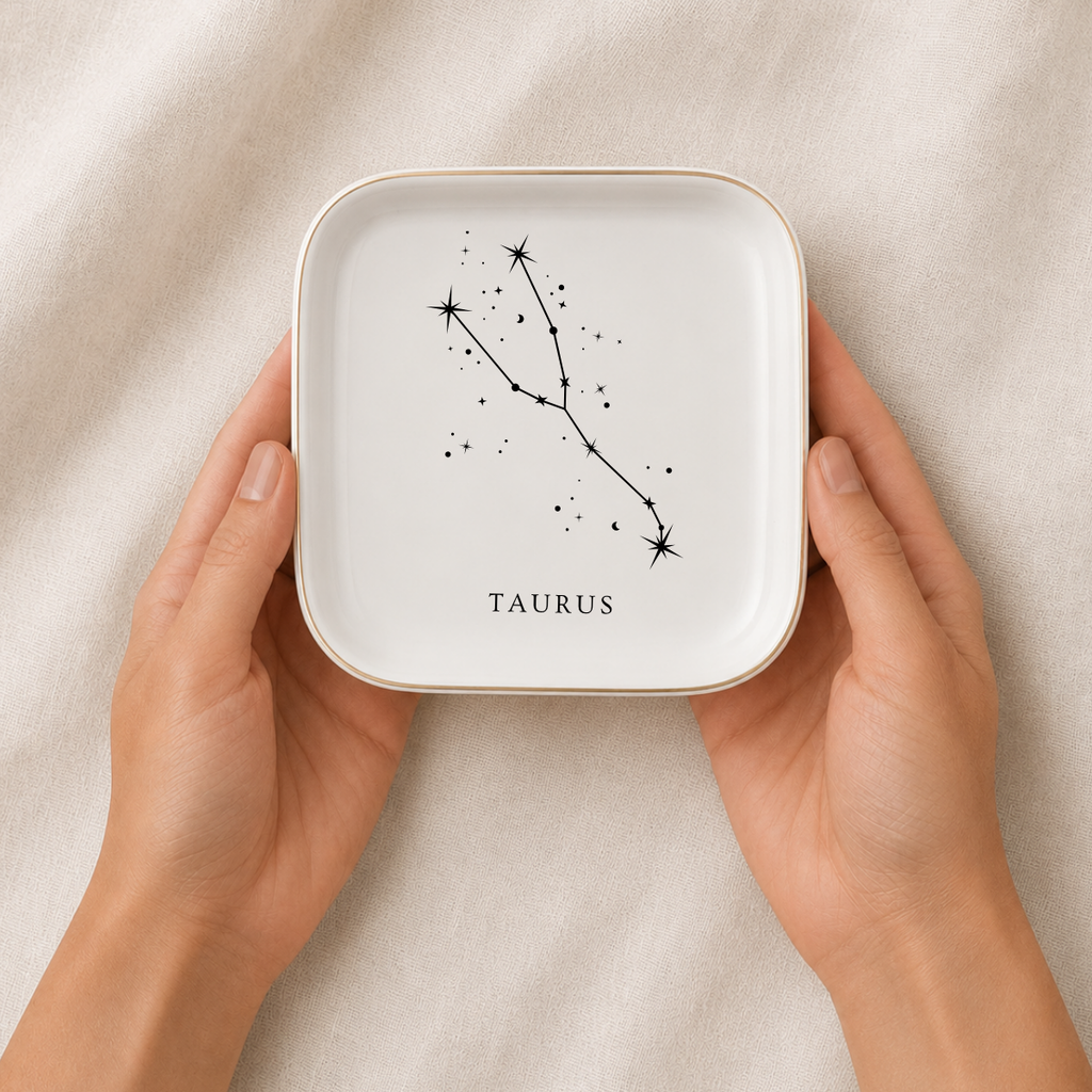 Taurus Zodiac Ring Dish – Astrology Birthday Gift for Her