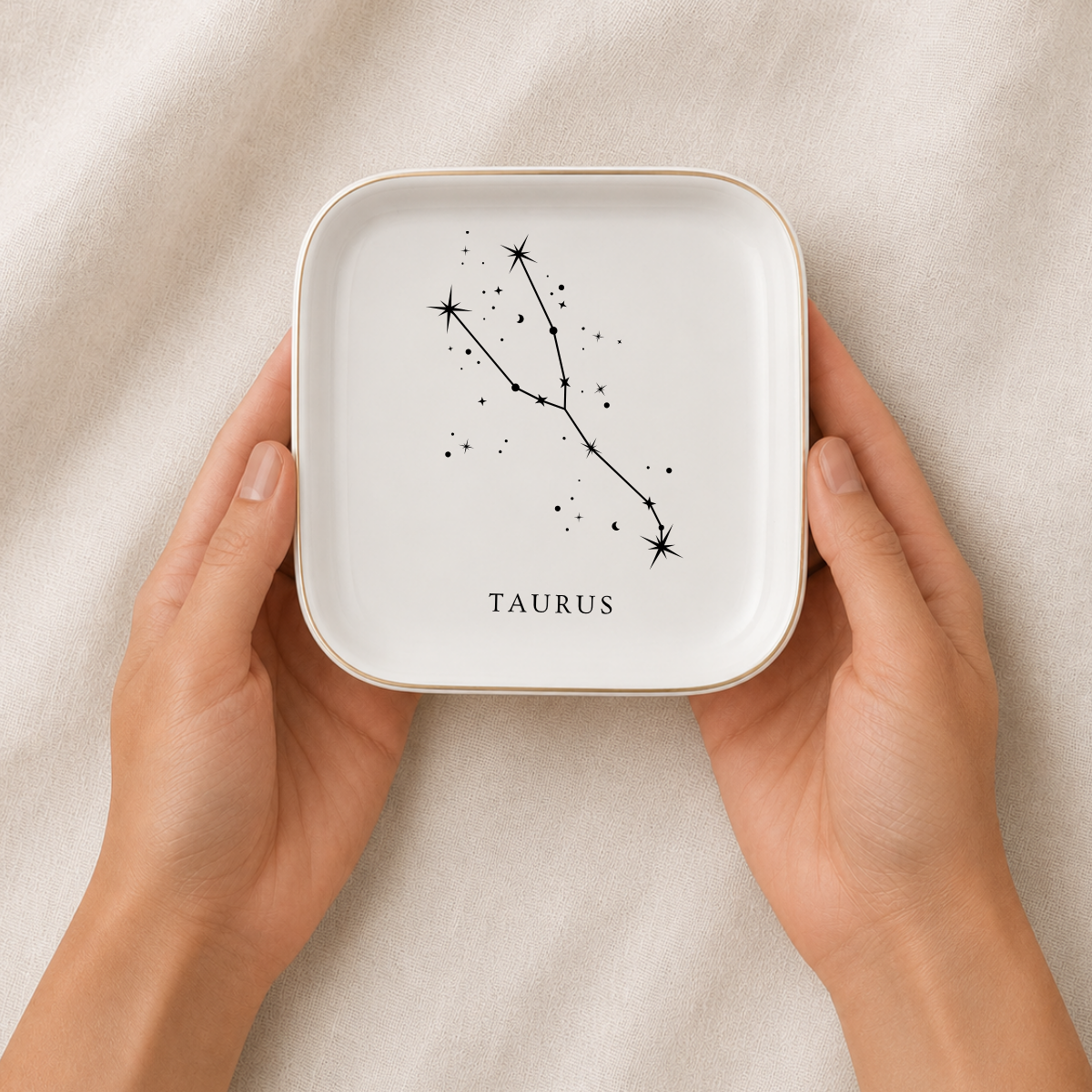 Taurus Zodiac Ring Dish – Astrology Birthday Gift for Her