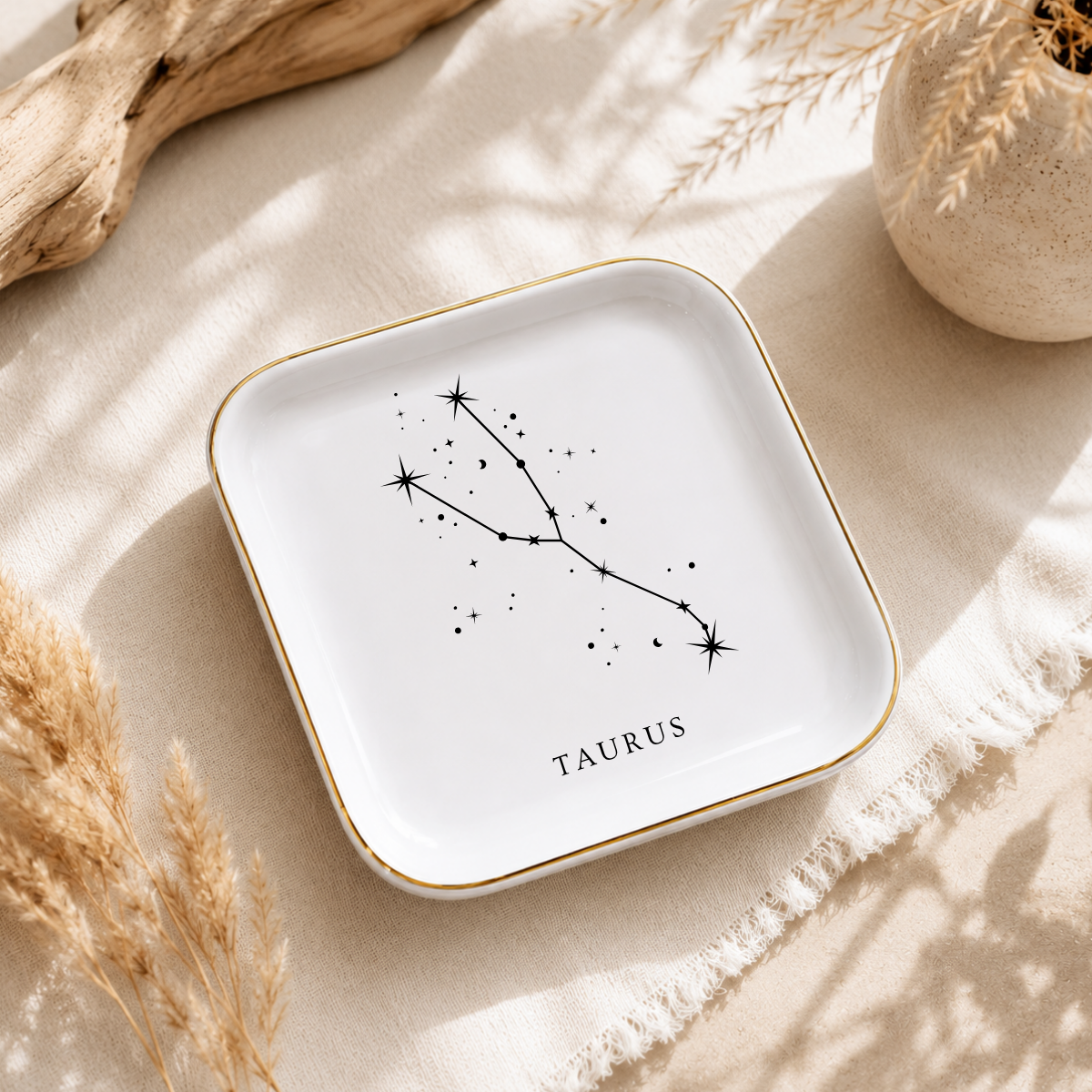 Taurus Zodiac Ring Dish – Astrology Birthday Gift for Her