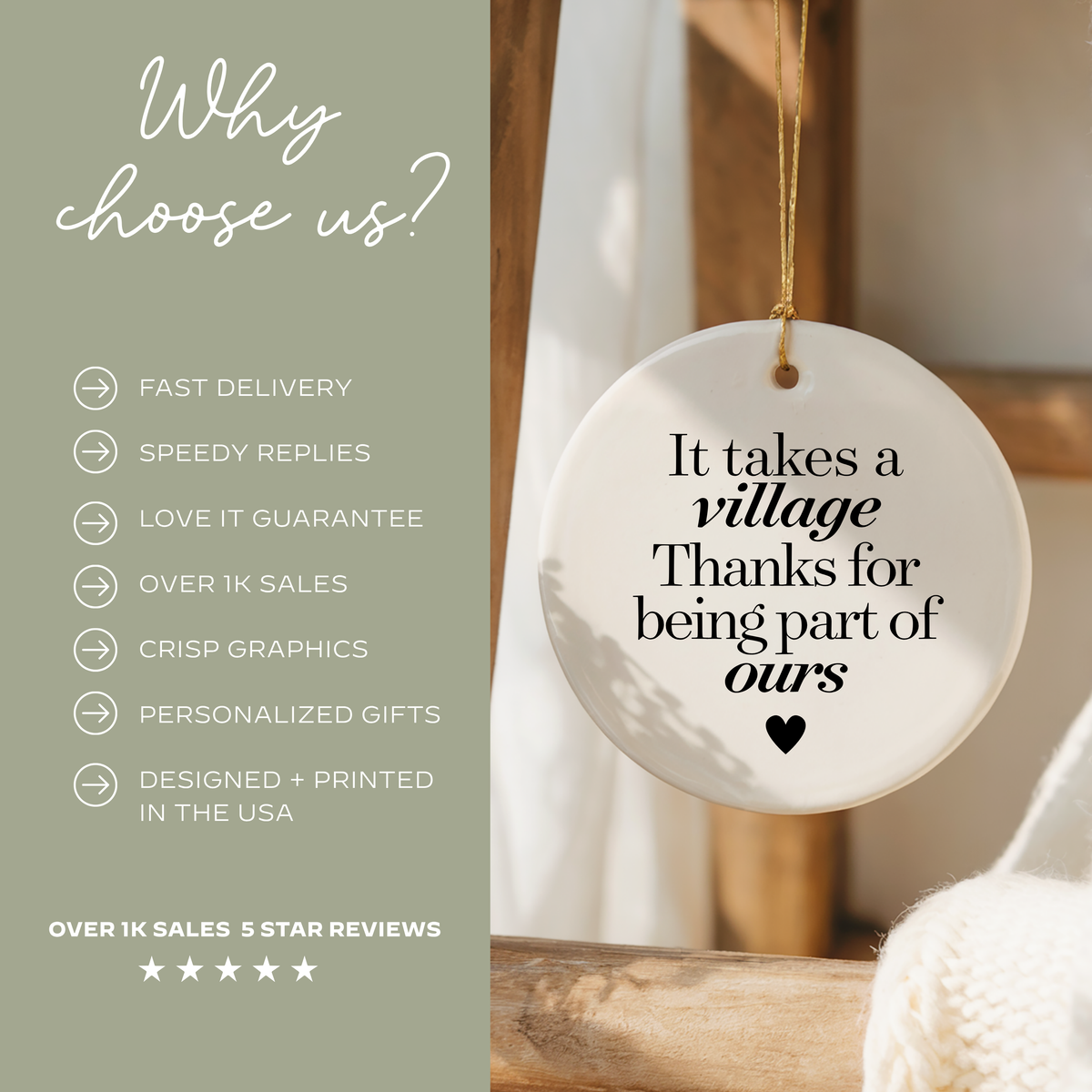 It Takes a Village Ornament