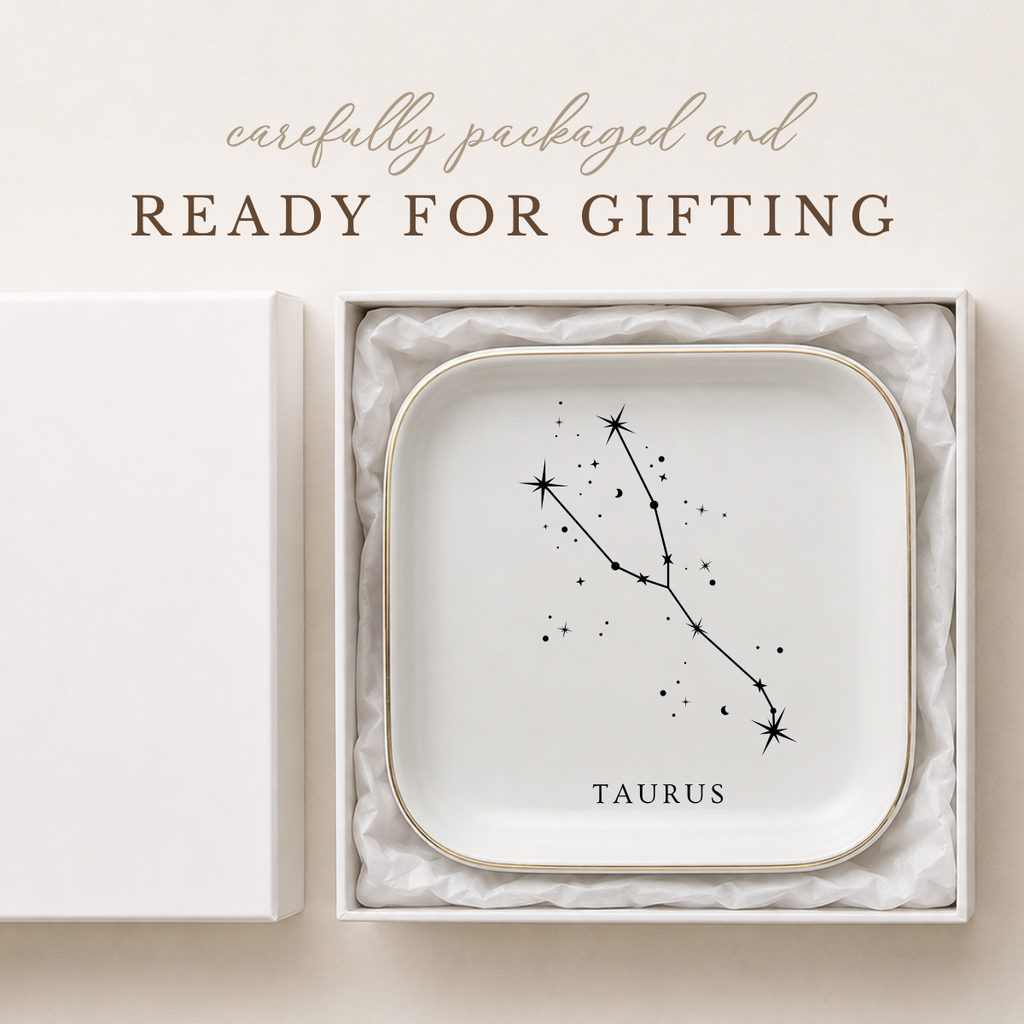Taurus Zodiac Ring Dish – Astrology Birthday Gift for Her