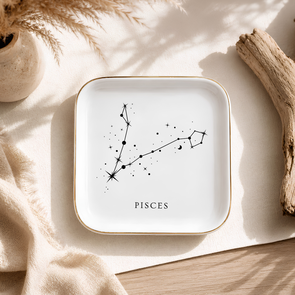 Pisces Zodiac Ring Dish – Astrology Birthday Gift for Her