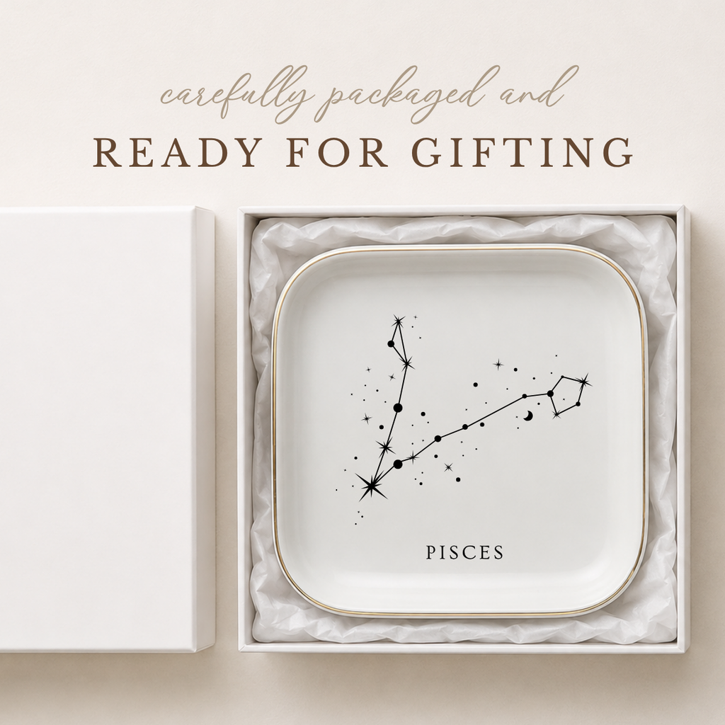 Pisces Zodiac Ring Dish – Astrology Birthday Gift for Her