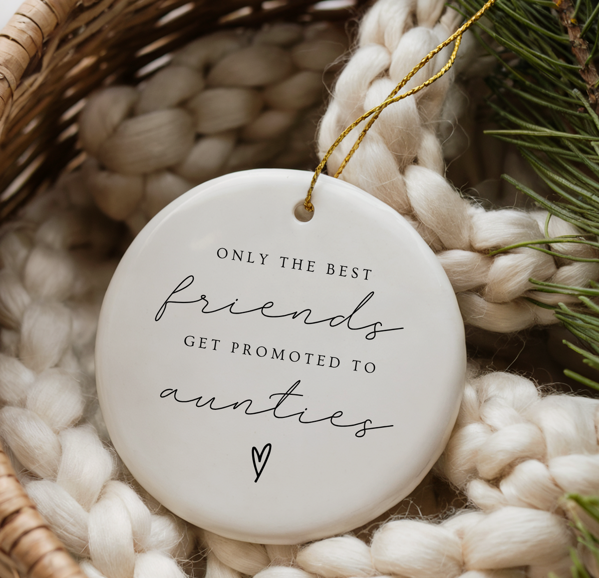 Best Friends Promoted to Aunties Ornament