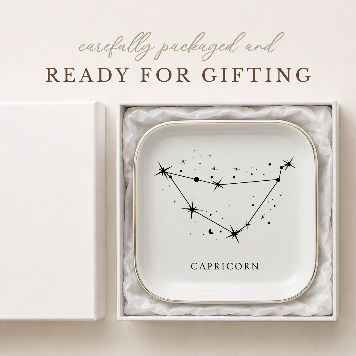 Aries Zodiac Ring Dish – Astrology Birthday Gift for Her