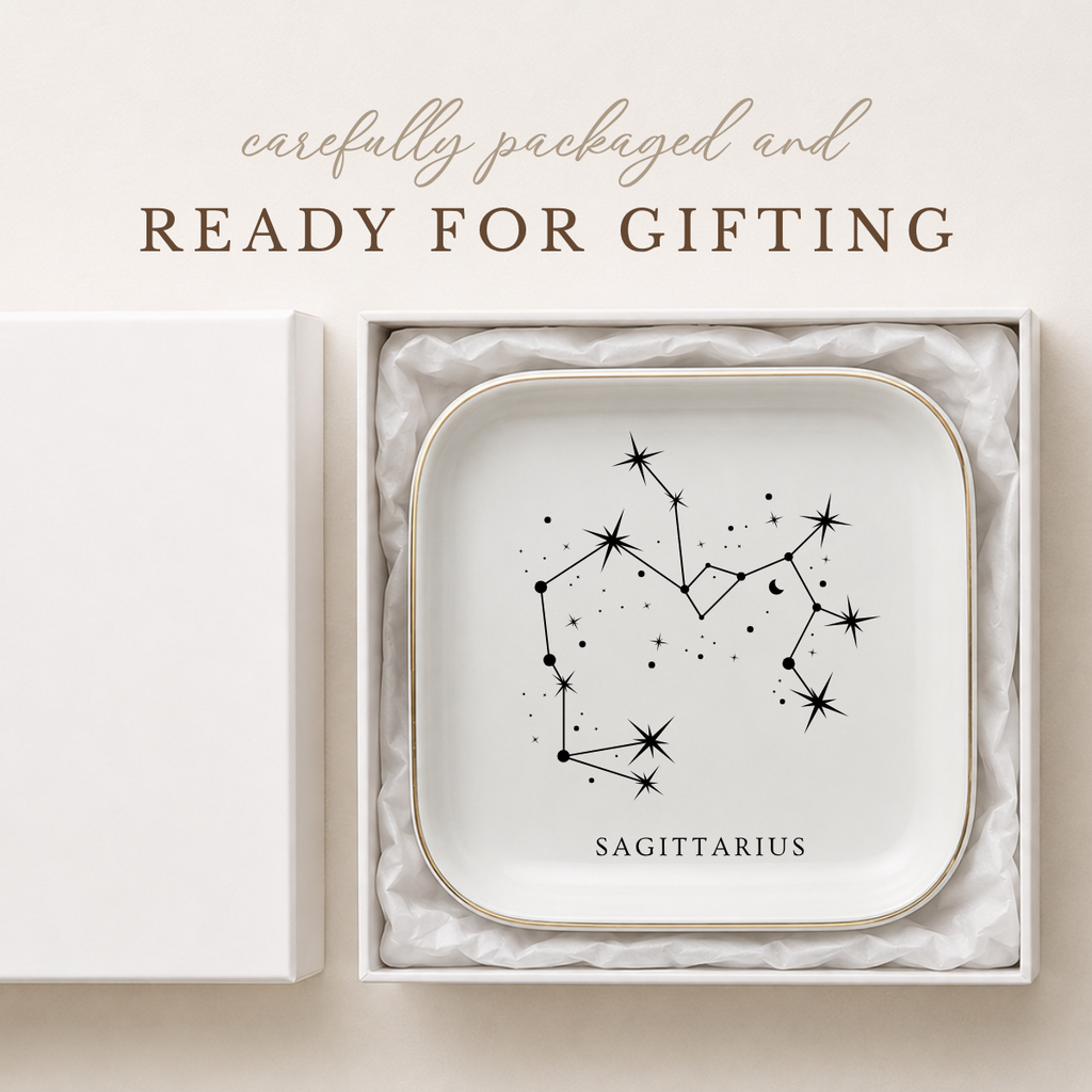 Sagittarius Zodiac Ring Dish – Astrology Birthday Gift for Her