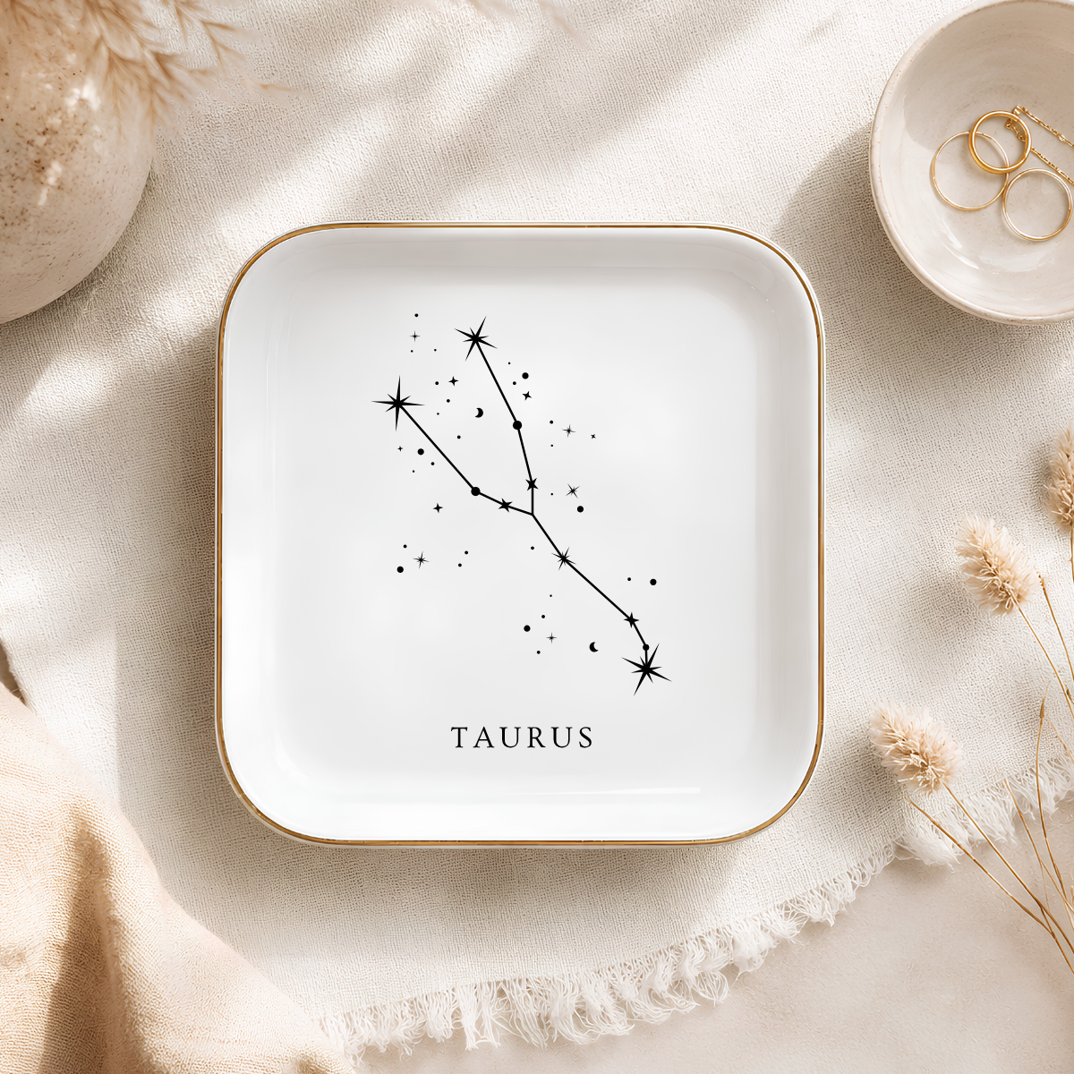 Taurus Zodiac Ring Dish – Astrology Birthday Gift for Her